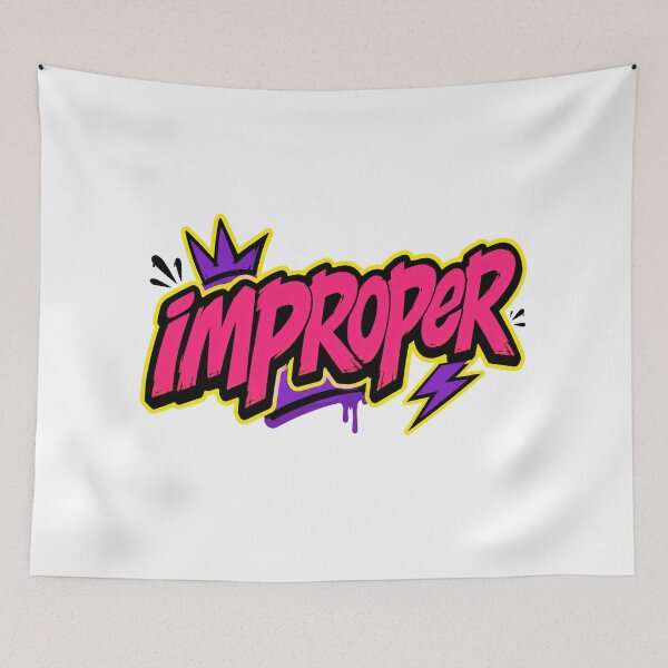 Item preview, Improper Playful Neon Word Design designed and sold by RedCircleArt.