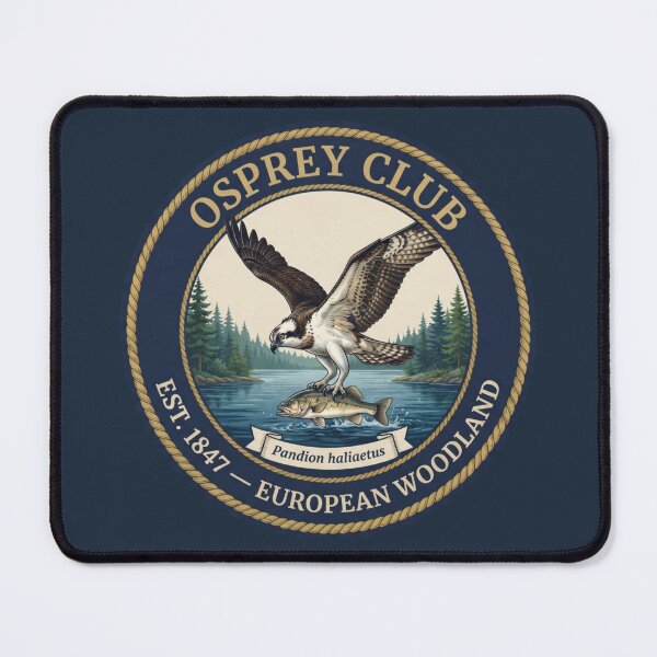 Item preview, Osprey Club Vintage Badge European Wildlife Art designed and sold by CalmCapy Co.