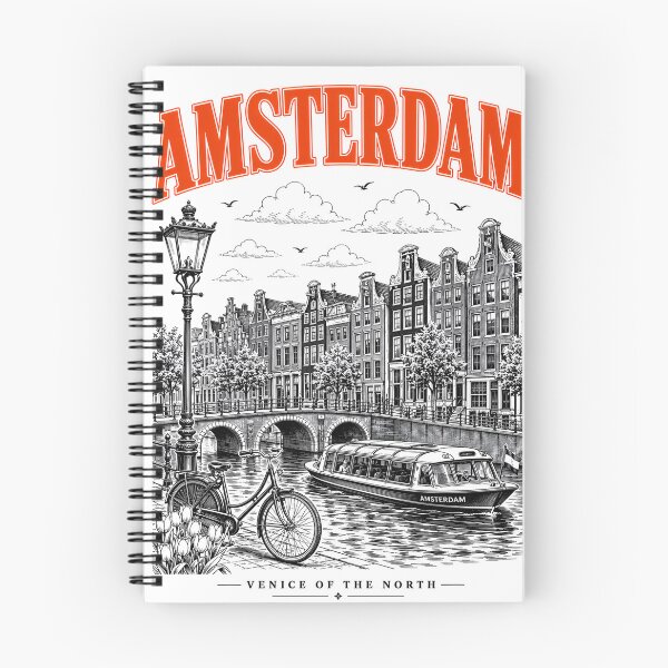 Item preview, Canals and tulips in Amsterdam designed and sold by Orfoxcreative.