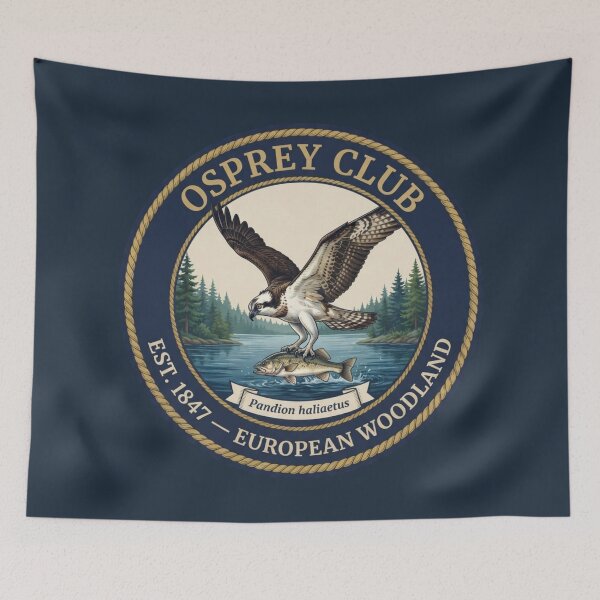 Item preview, Osprey Club Vintage Badge European Wildlife Art designed and sold by CalmCapy Co.