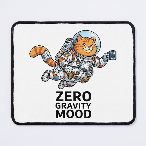 Item preview, Astronaut Cat Zero Gravity Mood | Cute Orange Tabby Space Illustration designed and sold by Jaani-T.
