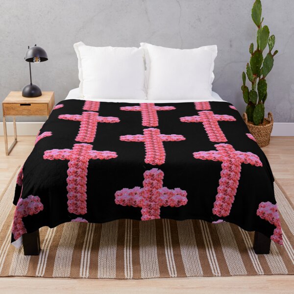 Item preview, pink flower cross designed and sold by gracehopelove.