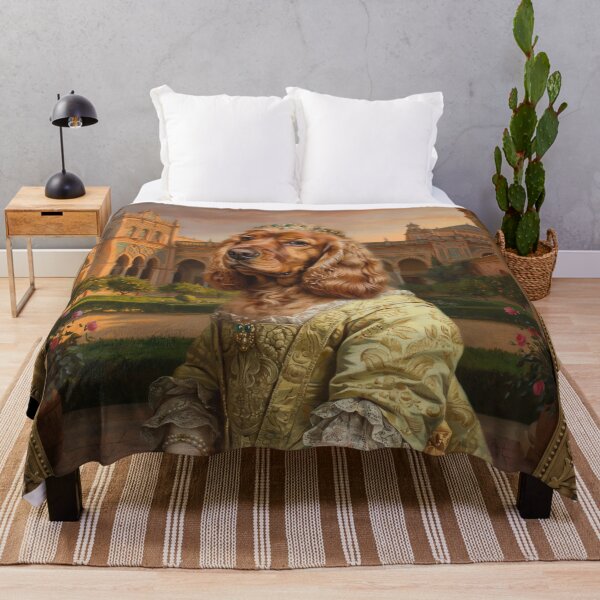 Item preview, A formal baroque-style royal portrait illustration of a charming brown Cocker Spaniel designed and sold by 123ks.