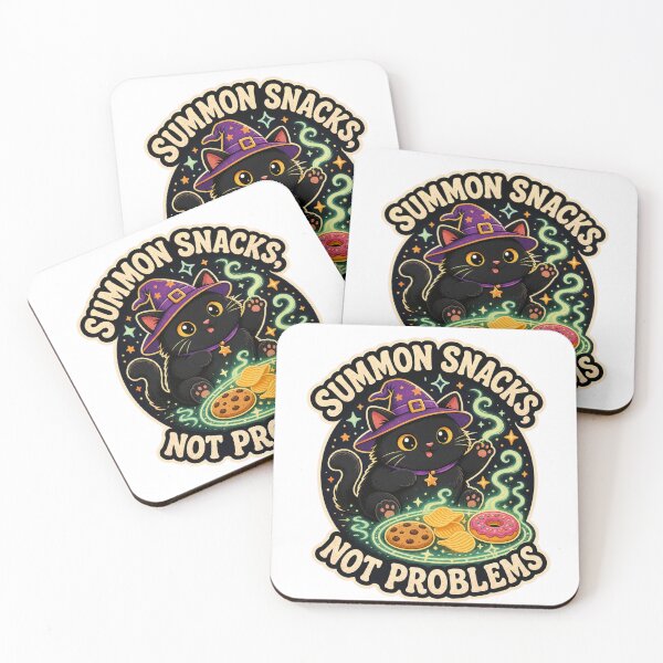 Item preview, Summon Snacks Not Problems – Witchy Black Cat designed and sold by sabily.