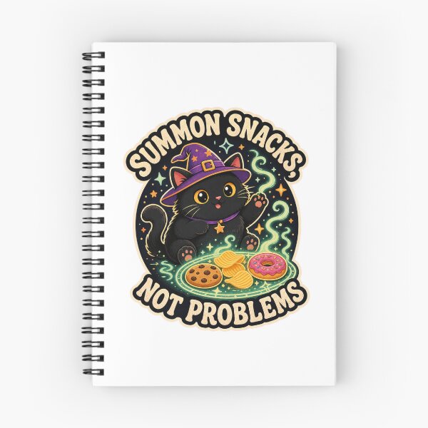 Item preview, Summon Snacks Not Problems – Witchy Black Cat designed and sold by sabily.