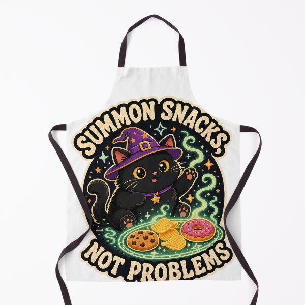 Item preview, Summon Snacks Not Problems – Witchy Black Cat designed and sold by sabily.