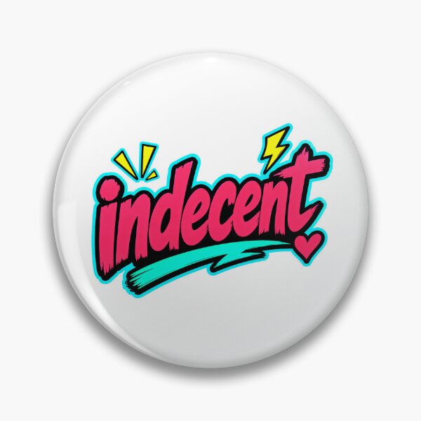 Item preview, Indecent Cheeky Neon Word Art designed and sold by RedCircleArt.