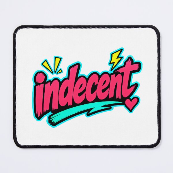 Item preview, Indecent Cheeky Neon Word Art designed and sold by RedCircleArt.