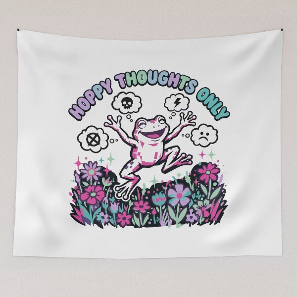 Item preview, Hoppy Thoughts Only Positive Frog designed and sold by XYZ LAB by Jesuperman.
