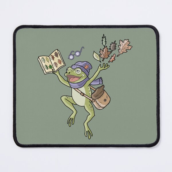 Item preview, Frog Autumn book lover cottagecore illustration  designed and sold by LeshanArt.