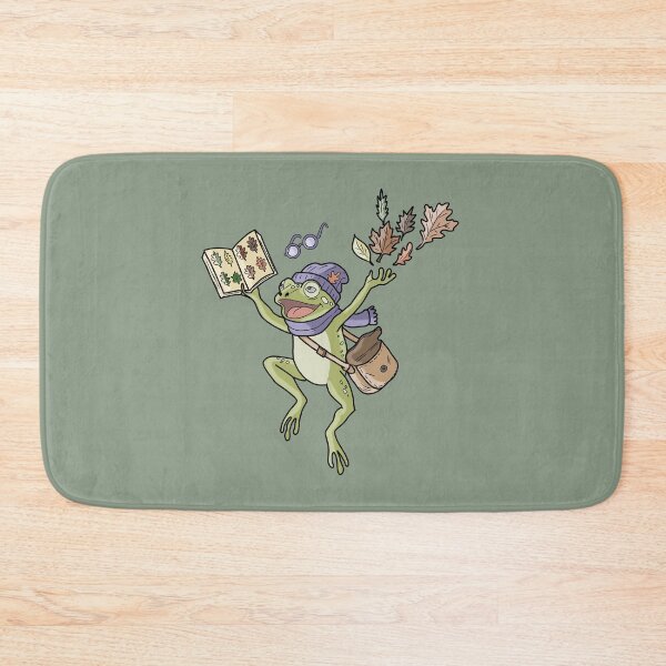 Item preview, Frog Autumn book lover cottagecore illustration  designed and sold by LeshanArt.
