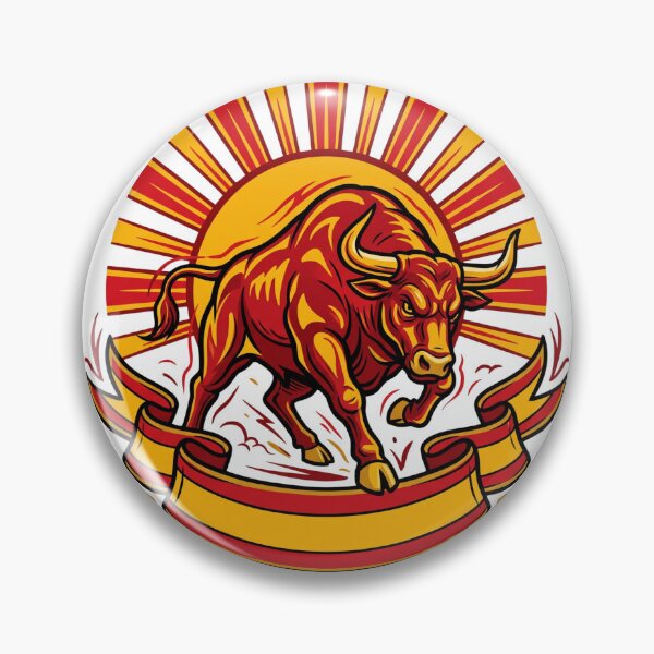 Item preview, The Spanish Bull - Stylized Fighting Bull with the Spanish Flag Essential designed and sold by Mavesha.