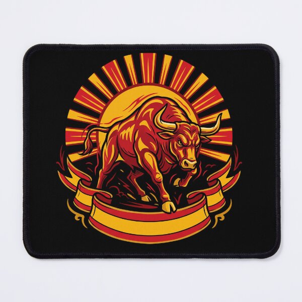 Item preview, The Spanish Bull - Stylized Fighting Bull with the Spanish Flag Essential designed and sold by Mavesha.