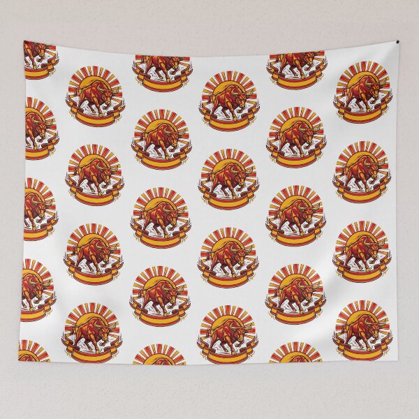 Item preview, The Spanish Bull - Stylized Fighting Bull with the Spanish Flag Essential designed and sold by Mavesha.