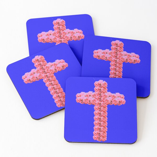 Item preview, pink flower cross designed and sold by gracehopelove.