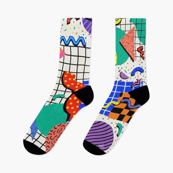 Item preview, Colorful Memphis Party Pattern | Retro Geometric Shapes | Pop Art Illustration designed and sold by lavanya11.