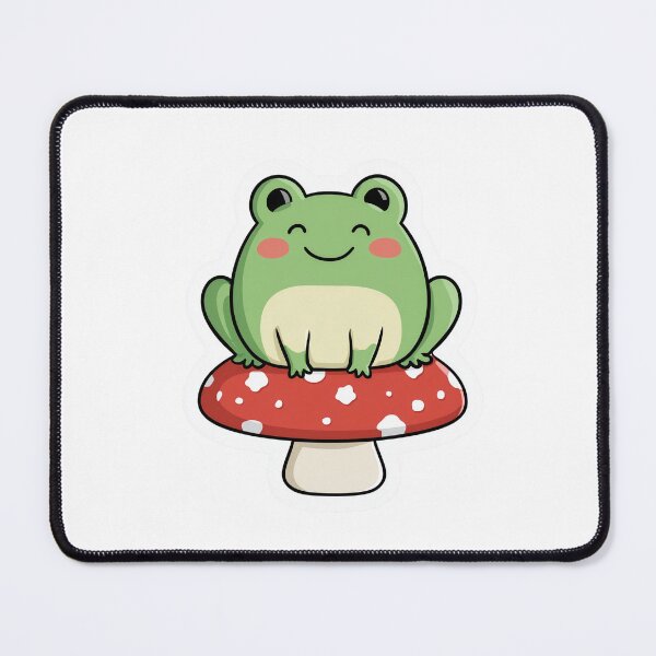 Item preview, Cottagecore Frog On Mushroom Cute Kawaii designed and sold by StickerMan17.