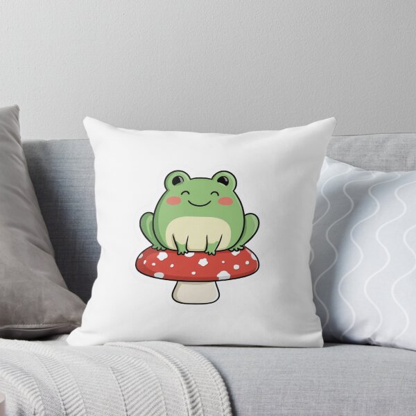 Item preview, Cottagecore Frog On Mushroom Cute Kawaii designed and sold by StickerMan17.