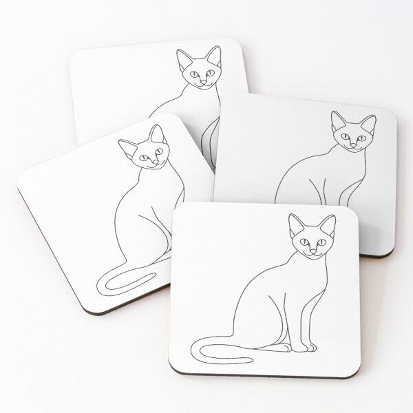 Item preview, Siamese Cat Elegant Line Art Gift designed and sold by OneLine Studio.