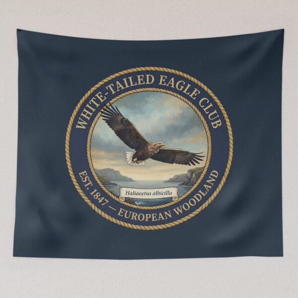 Item preview, White Tailed Eagle Club Vintage Badge European Wildlife designed and sold by CalmCapy Co.
