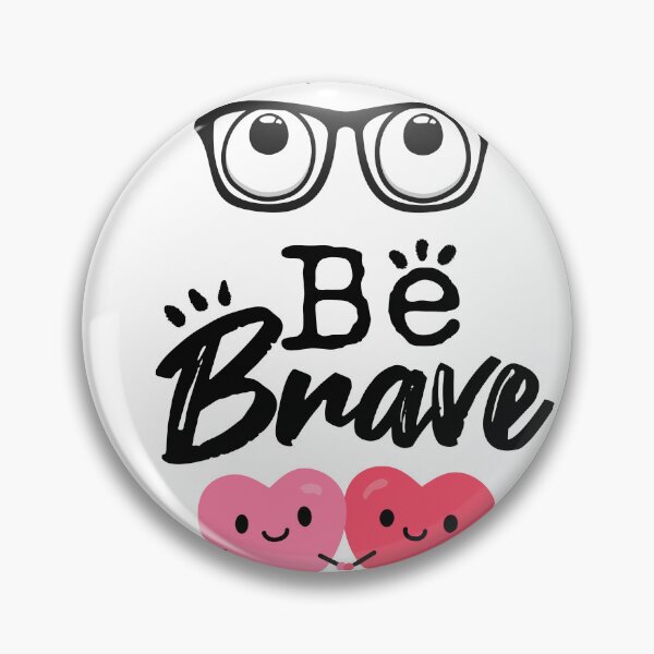 Item preview, Be Brave Cute Nerd Hearts Valentine Couple Design designed and sold by BarakahCrafts.