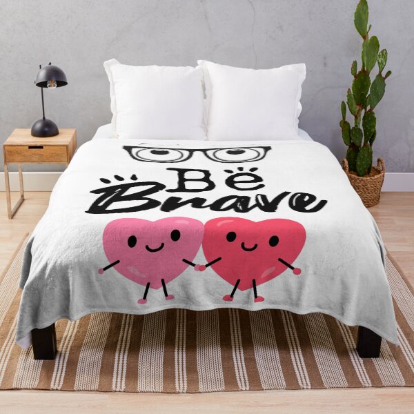 Item preview, Be Brave Cute Nerd Hearts Valentine Couple Design designed and sold by BarakahCrafts.
