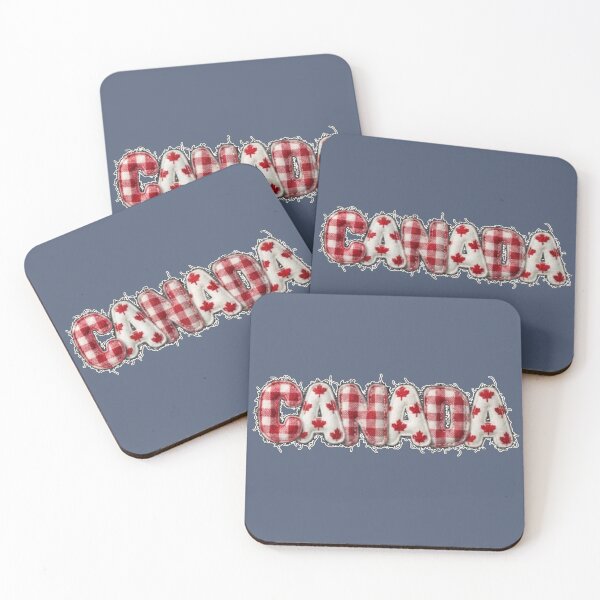 Item preview, Canada Day Plaid Patchwork Embroidered Maple Leaf designed and sold by CloudyCatArt.