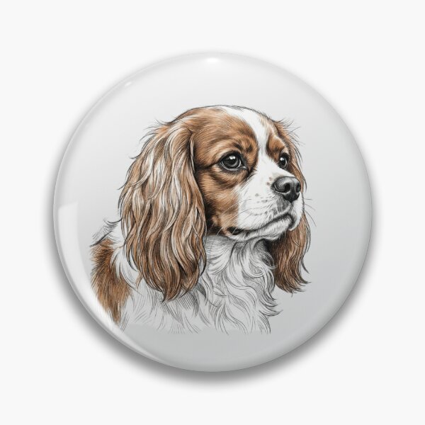 Item preview, pencil sketch of a Cavalier King Charles Spaniel  designed and sold by 123ks.