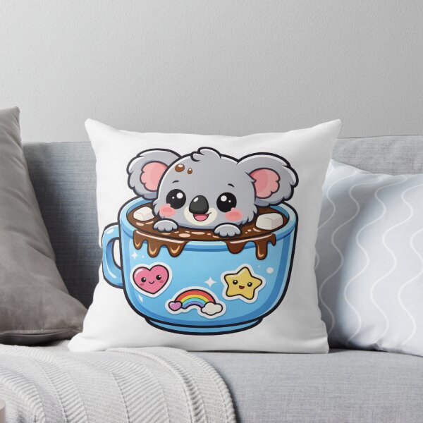 Item preview, Cute Koala Cocoa - Kawaii Hot Chocolate Mug Sticker designed and sold by AuraArtistica.