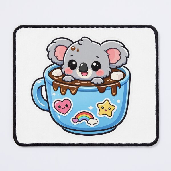 Item preview, Cute Koala Cocoa - Kawaii Hot Chocolate Mug Sticker designed and sold by AuraArtistica.