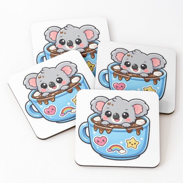 Item preview, Cute Koala Cocoa - Kawaii Hot Chocolate Mug Sticker designed and sold by AuraArtistica.