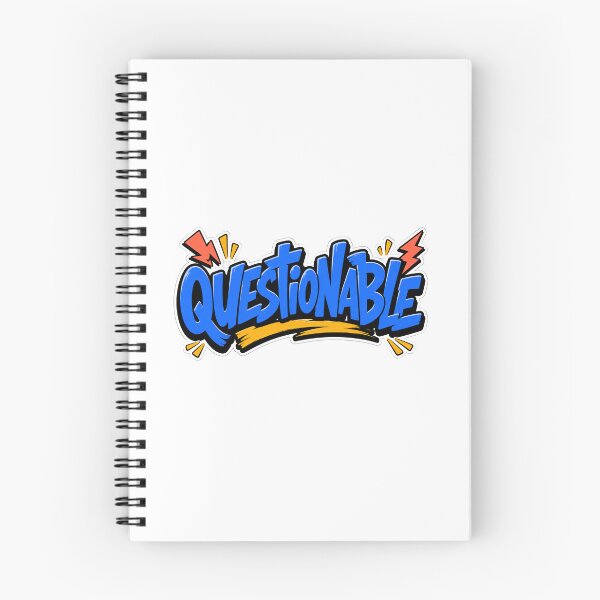 Item preview, Questionable Bold Comic Word Art designed and sold by RedCircleArt.