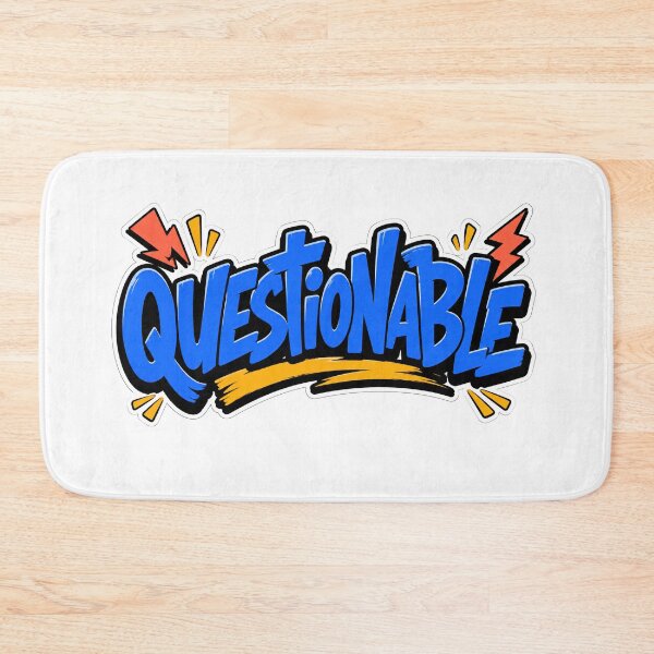 Item preview, Questionable Bold Comic Word Art designed and sold by RedCircleArt.