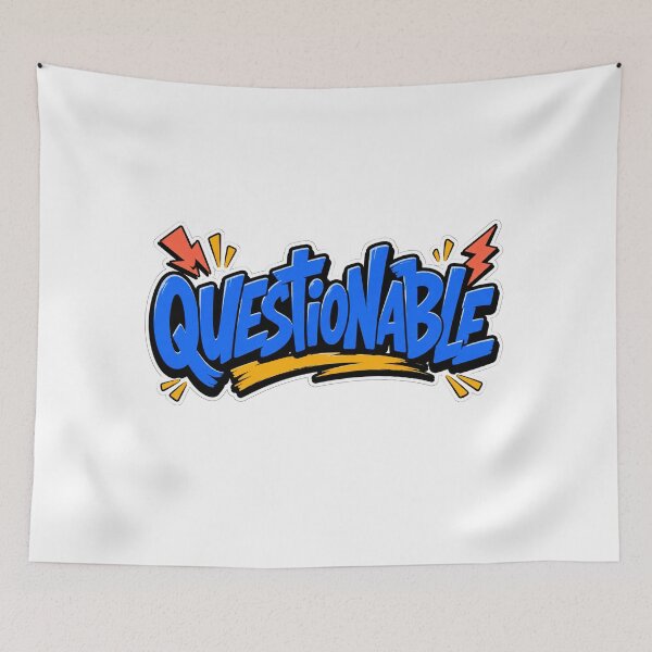 Item preview, Questionable Bold Comic Word Art designed and sold by RedCircleArt.