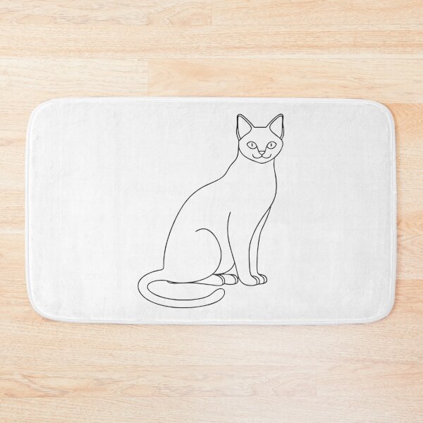 Item preview, Siamese Cat Friendly Line Art Gift designed and sold by OneLine Studio.
