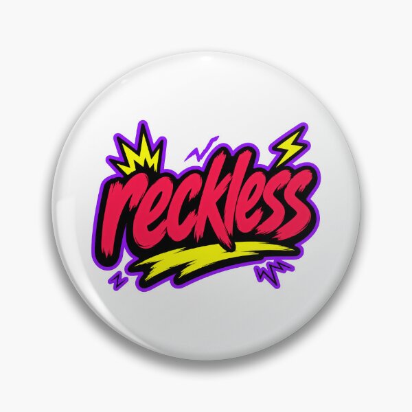 Item preview, Reckless Energetic Neon Typography designed and sold by RedCircleArt.