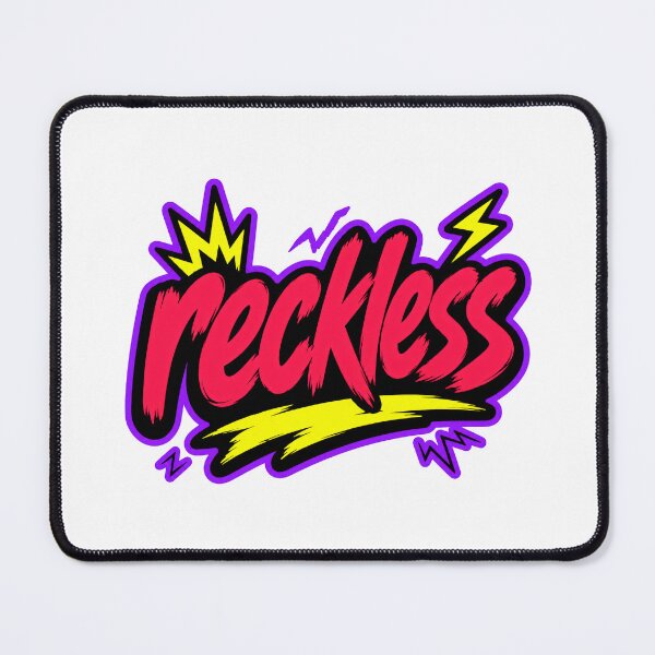 Item preview, Reckless Energetic Neon Typography designed and sold by RedCircleArt.