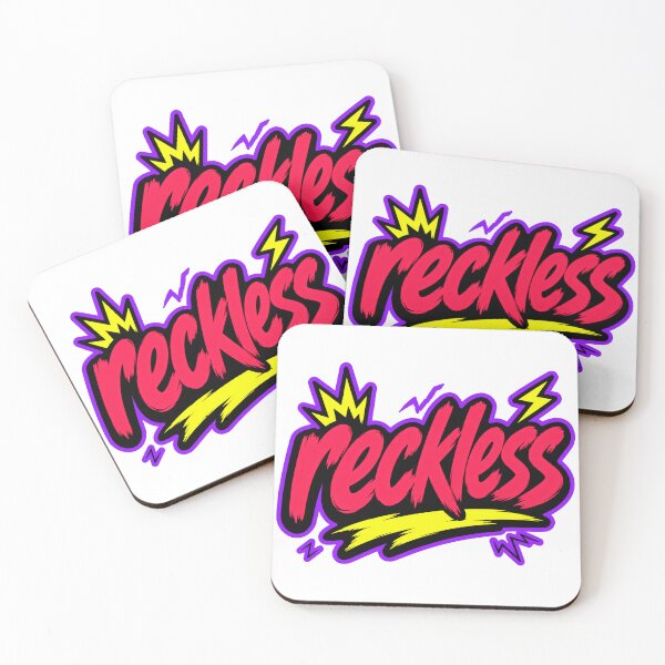 Item preview, Reckless Energetic Neon Typography designed and sold by RedCircleArt.
