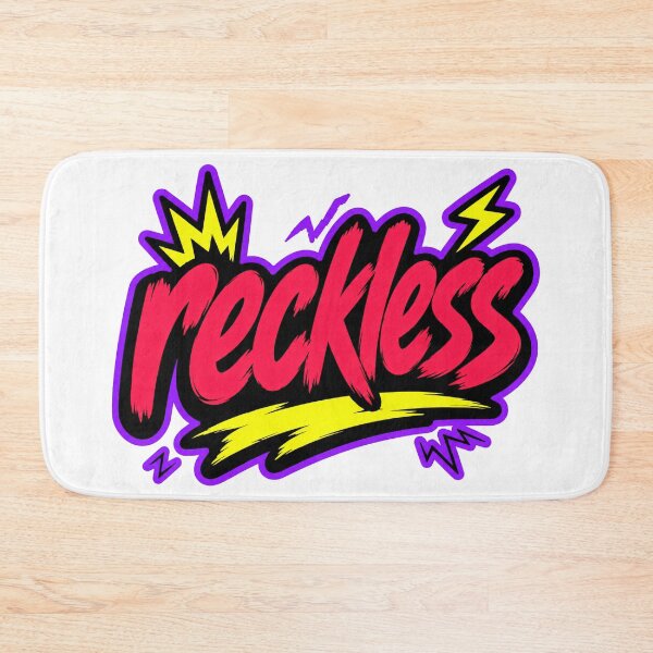 Item preview, Reckless Energetic Neon Typography designed and sold by RedCircleArt.