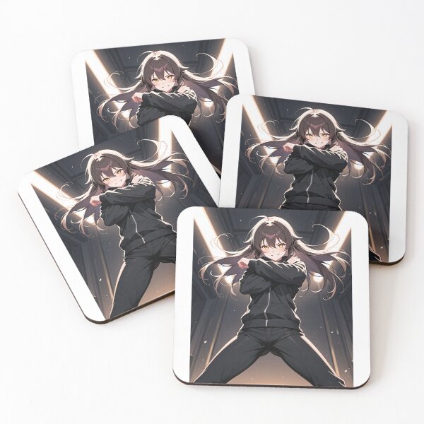Item preview, Manga - Female Character in Action, Modern Cyberpunk Aesthetic designed and sold by AnimeShin.