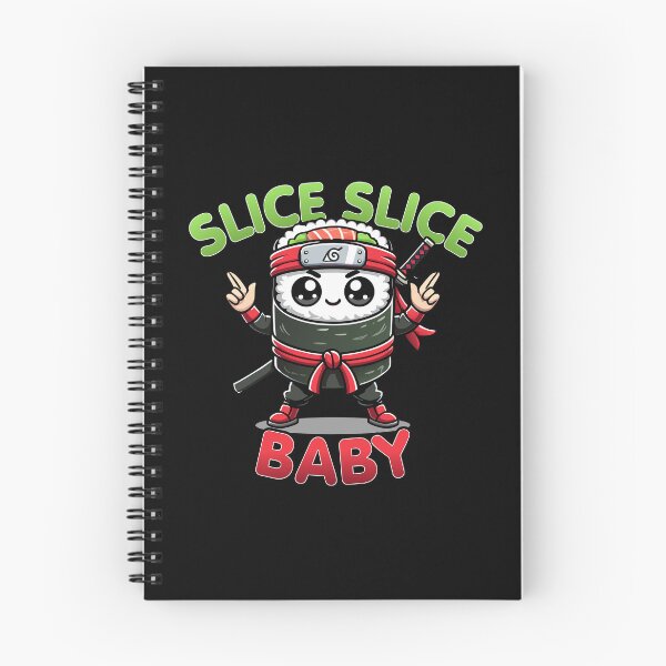 Item preview, Kawaii Sushi Ninja Slice Slice Baby Funny Food Pun designed and sold by Karma Design.