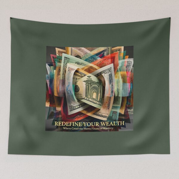 Item preview, Redefine Your Wealth Origami Currency Poster: International Banknote Flower Canvas designed and sold by Creative-RE.