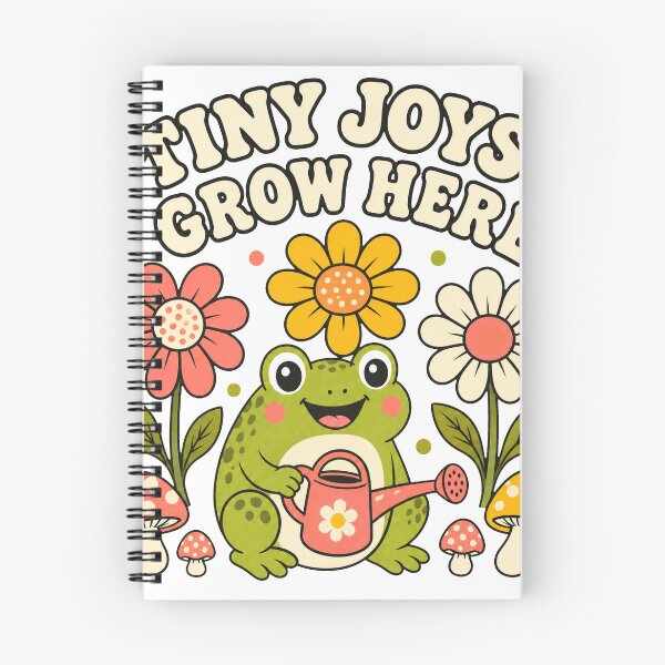 Item preview, Tiny Joys Grow Here Retro Gardening Frog designed and sold by Lobory.