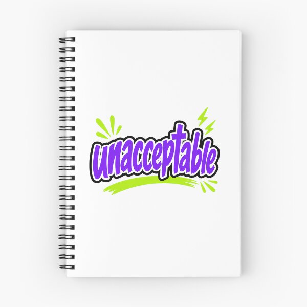 Item preview, Unacceptable Bold Reaction Typography designed and sold by RedCircleArt.