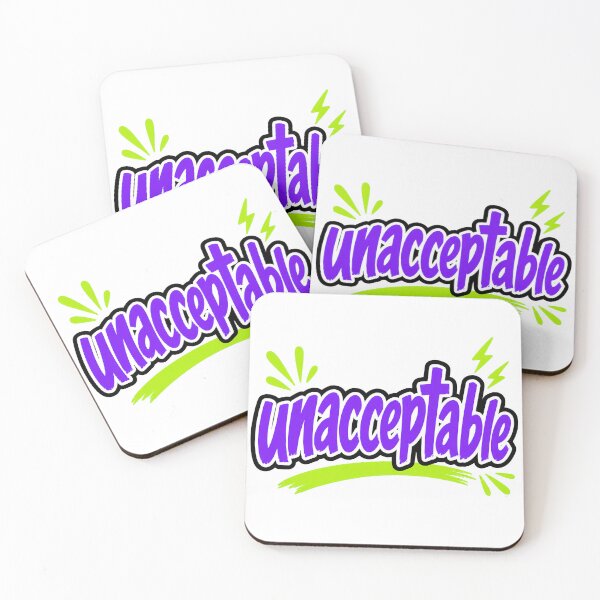 Item preview, Unacceptable Bold Reaction Typography designed and sold by RedCircleArt.
