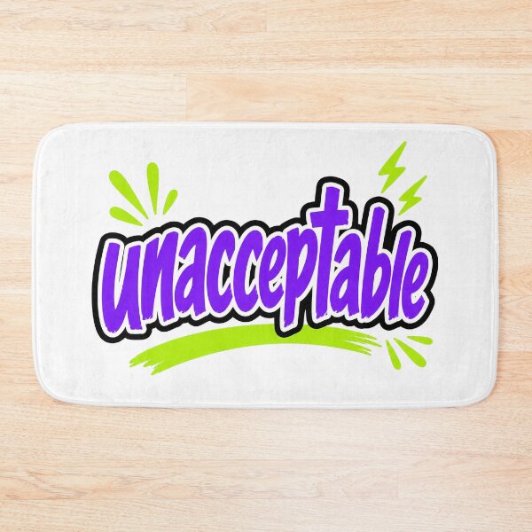 Item preview, Unacceptable Bold Reaction Typography designed and sold by RedCircleArt.