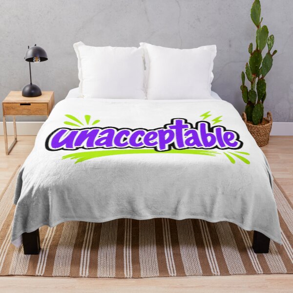 Item preview, Unacceptable Bold Reaction Typography designed and sold by RedCircleArt.