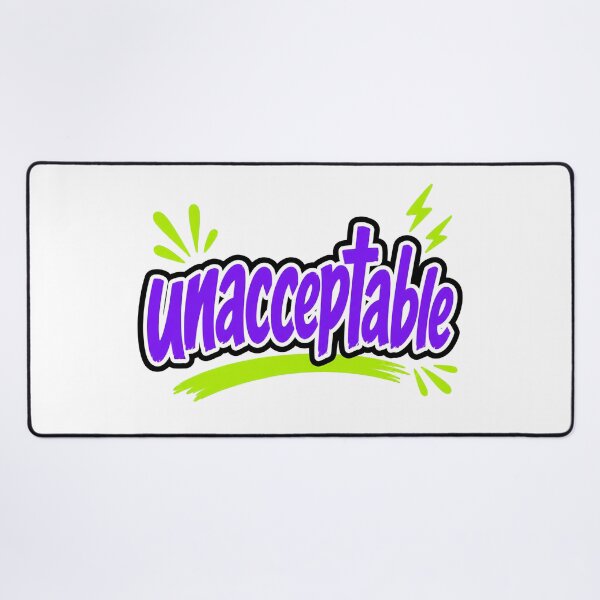 Item preview, Unacceptable Bold Reaction Typography designed and sold by RedCircleArt.