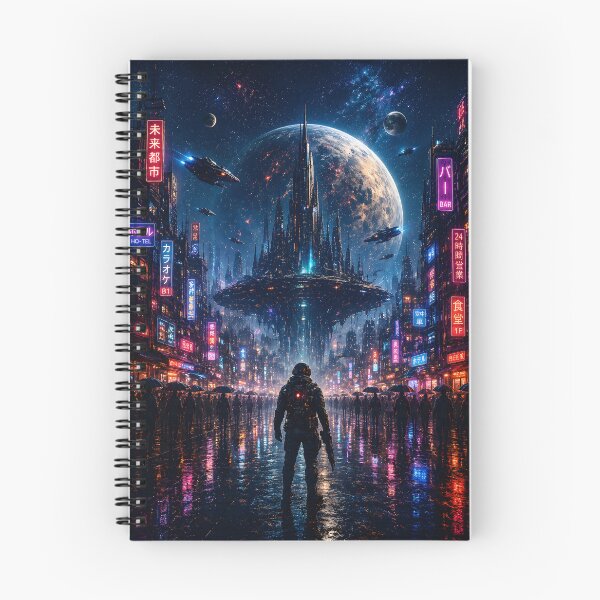 Item preview, Cyberpunk Astronaut Neon Alien City designed and sold by Drift Pattern Studio.