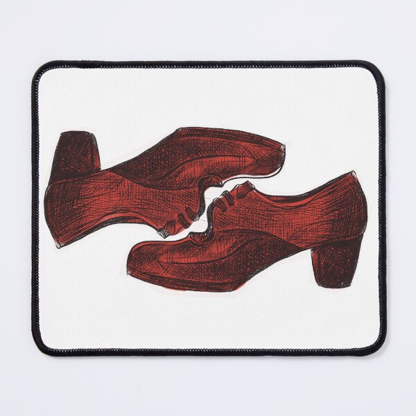 Item preview, Red Flamenco Shoes – Cross‑Hatched Illustration designed and sold by WorldOFaMillion.